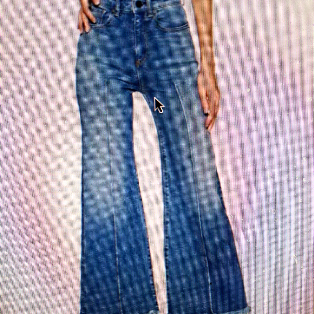 Hale Women's June High Waisted Wide Leg Crop Jean With Pin Tucks